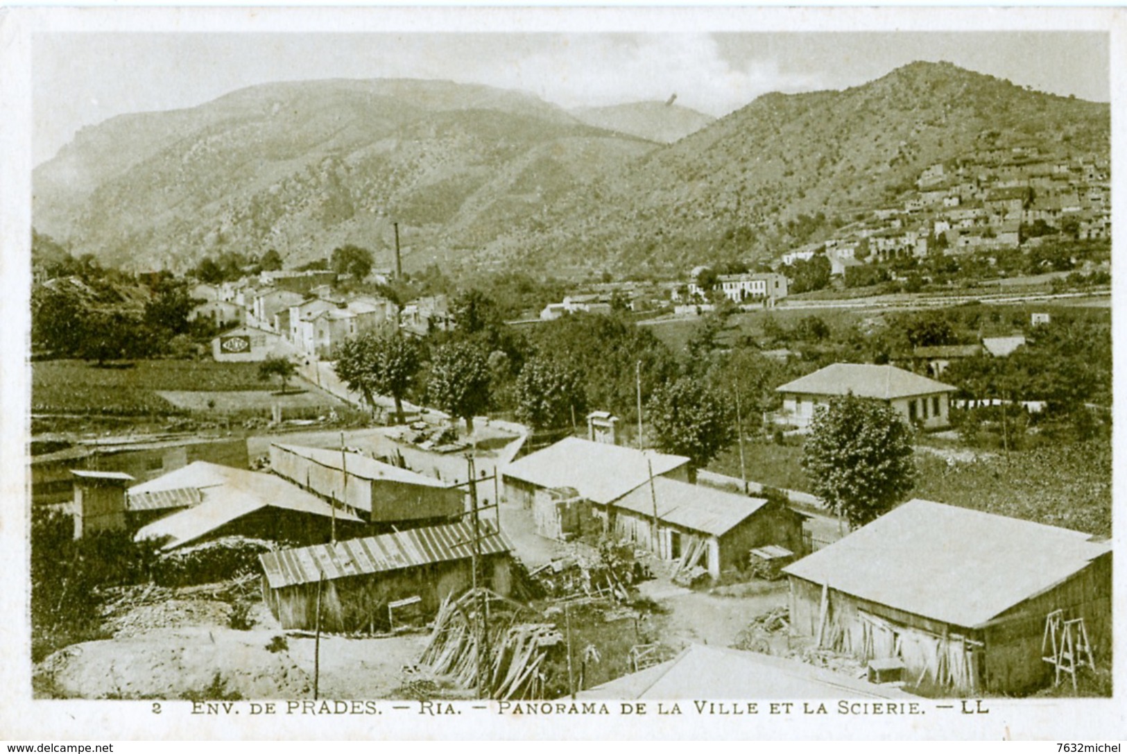 66 - RIA Environ De PRADES - Panorama De La Ville Et De La Scierie. - Prades