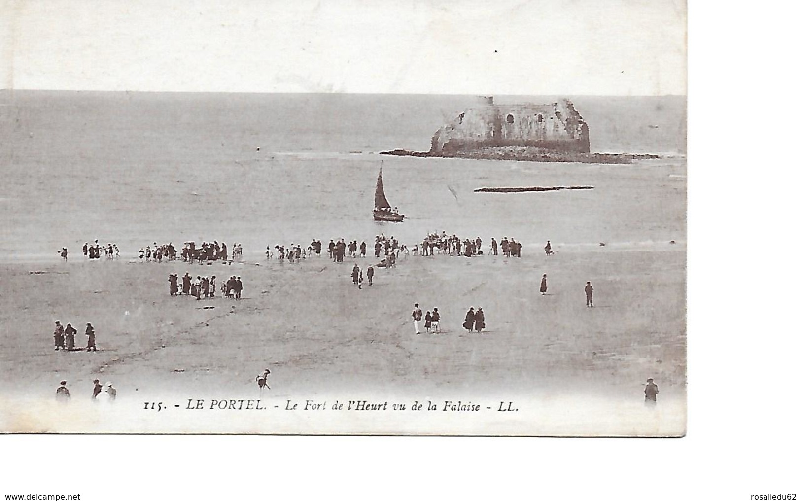 62 LE PORTEL Cpa Le Fort De L'Heurt Vu De La Falaise  115 LL - Le Portel