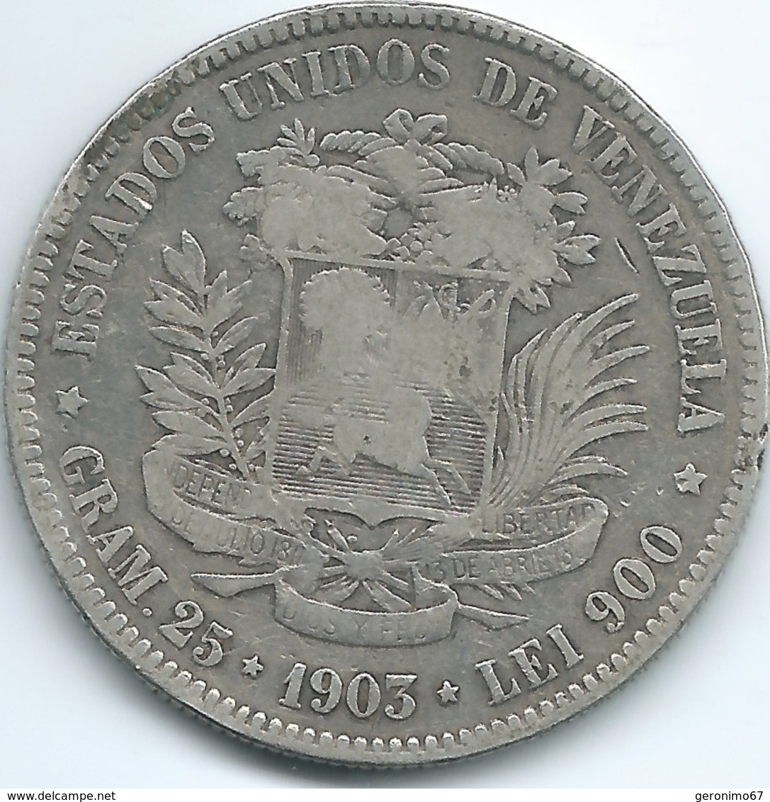 Venezuela - 1903 - 5 Bolívares - KMY24 - Venezuela