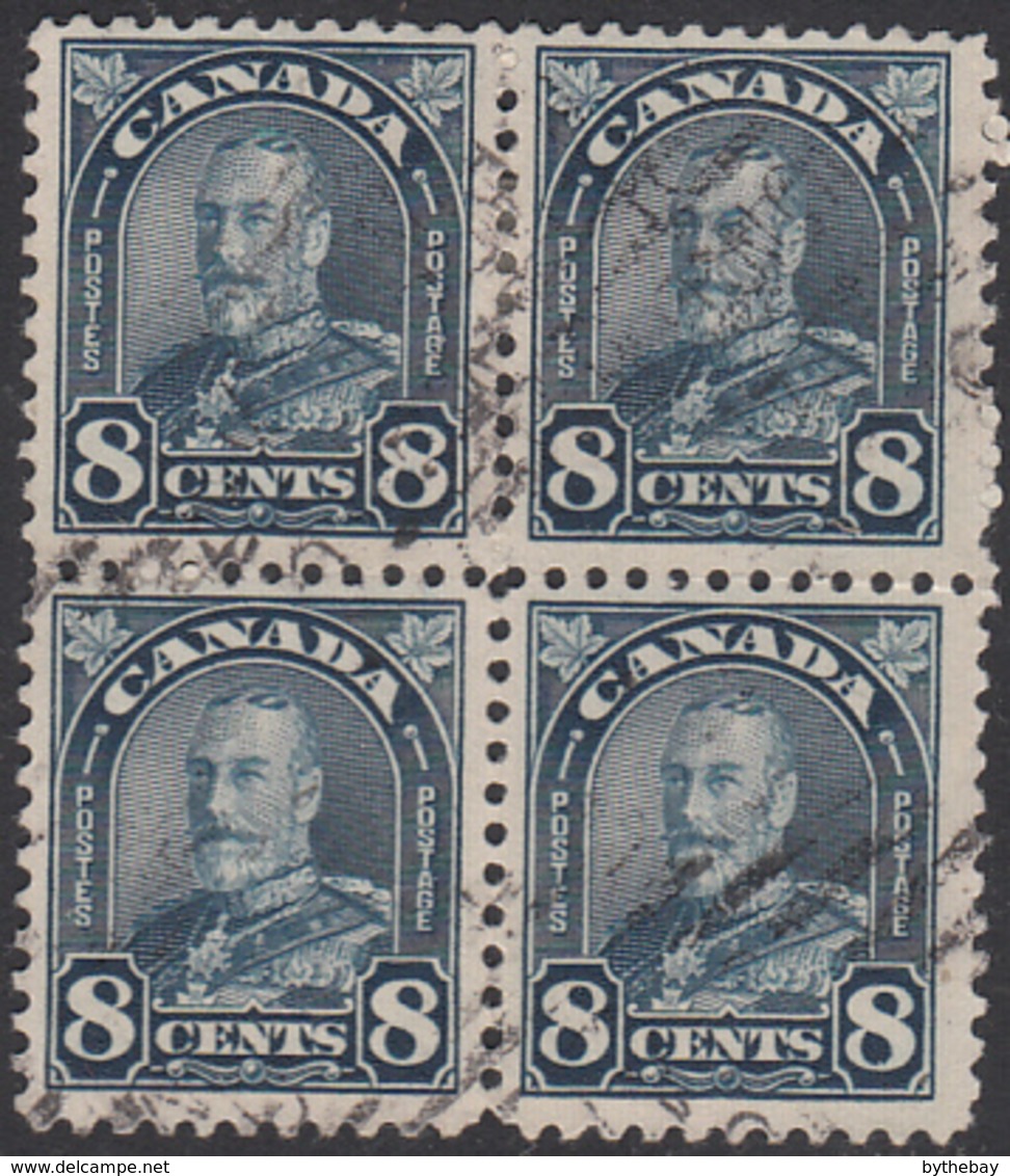 Canada 1930 Used Sc 171 8c George V Arch Block Of 4 - Oblitérés