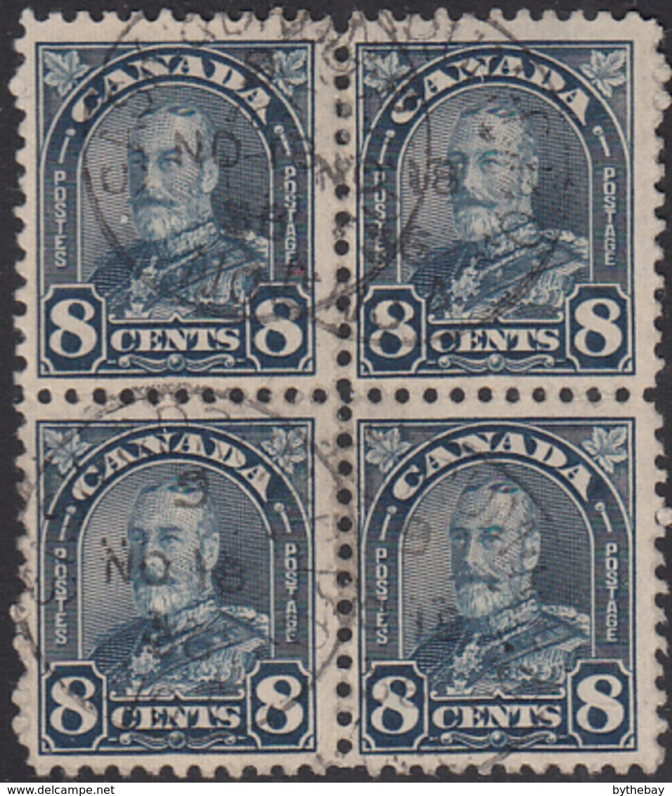 Canada 1930 Used Sc 171 8c George V Arch Block Of 4 - Oblitérés