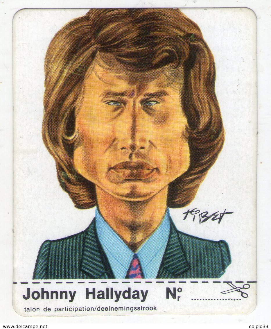 AUTOCOLLANT . STICKER . 1974 . JOHNNY HALLYDAY .  CARICATURE . CLARK . - Autocollants