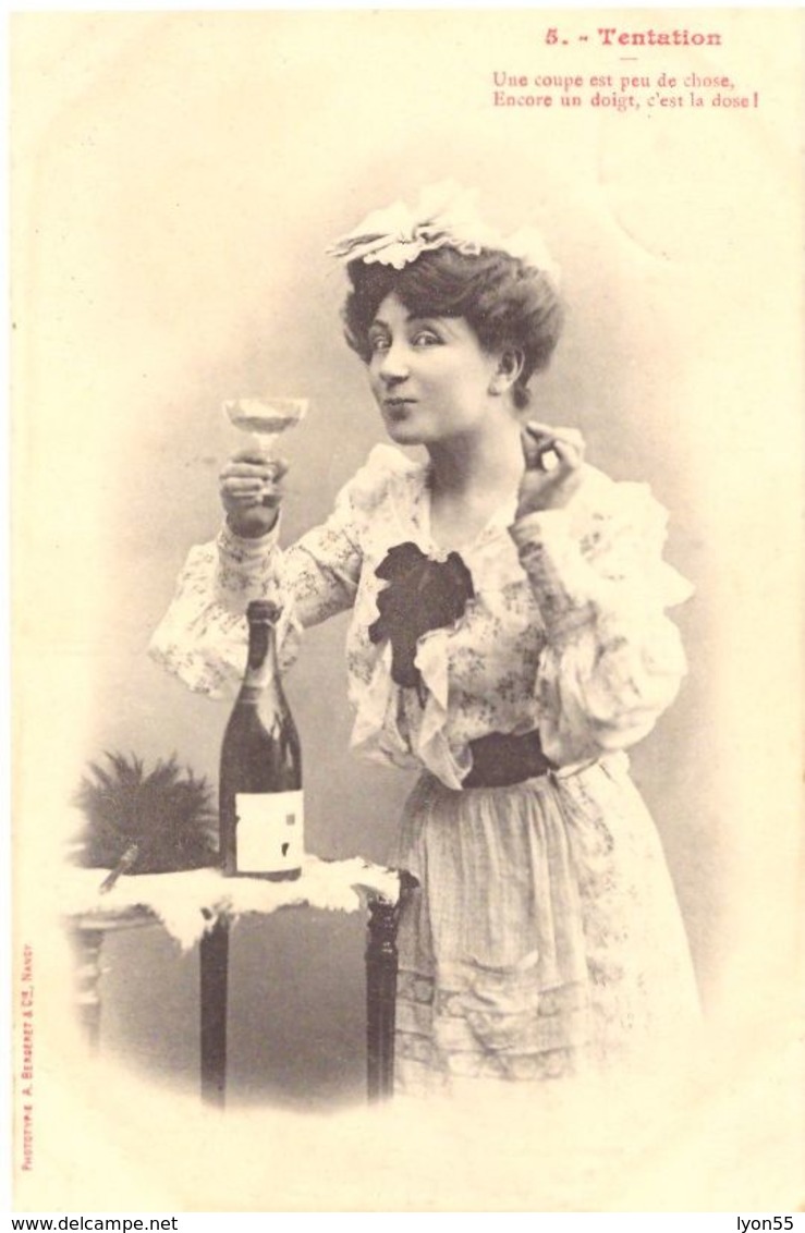 Tentation (lot Des 3 Cartes Numérotées 3,5 Et 6) (champagne) - Mujeres