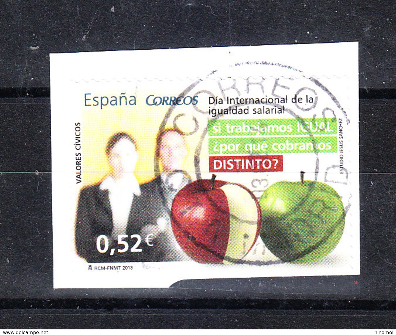 Spagna  -  2013.Dia Internacional De La Igualdad Salarial. Parità Di Salario Uomo-donna.Equal Male-female Wage. Sticker - Altri & Non Classificati