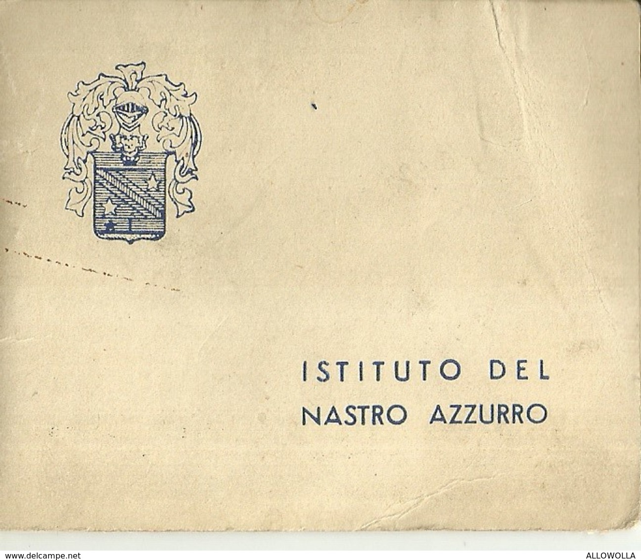 4817" ISTITUTO DEL NASTRO AZZURRO FRA COMBATTENTI DECORATI AL VALOR MILITARE-TESSERA DI RICONOSCIMENTO-1954 " ORIGINALE - Documenti