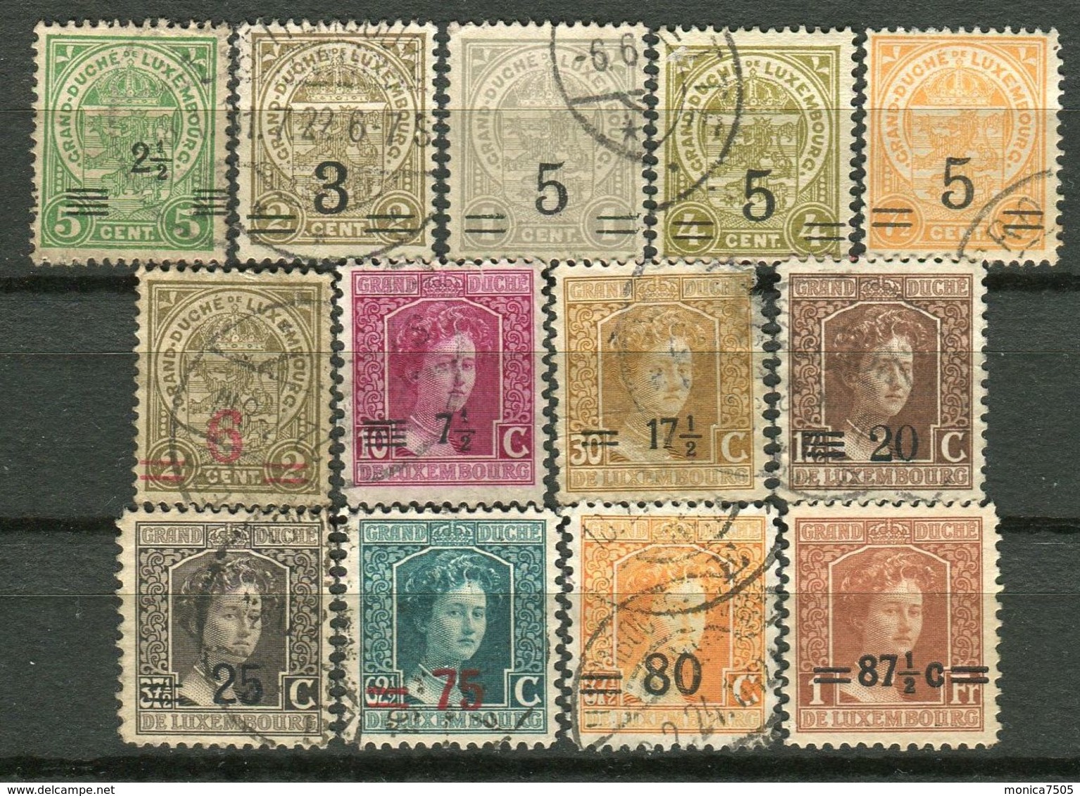 LUXEMBOURG ( POSTE ) :  Y&T  N°  110/118  TIMBRES  BIEN  OBLITERES . - Used Stamps