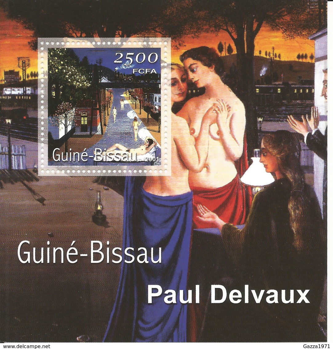 Guinea Bissau 2001, BF Paul Delvaux, Arte, Pittura. - Guinea-Bissau