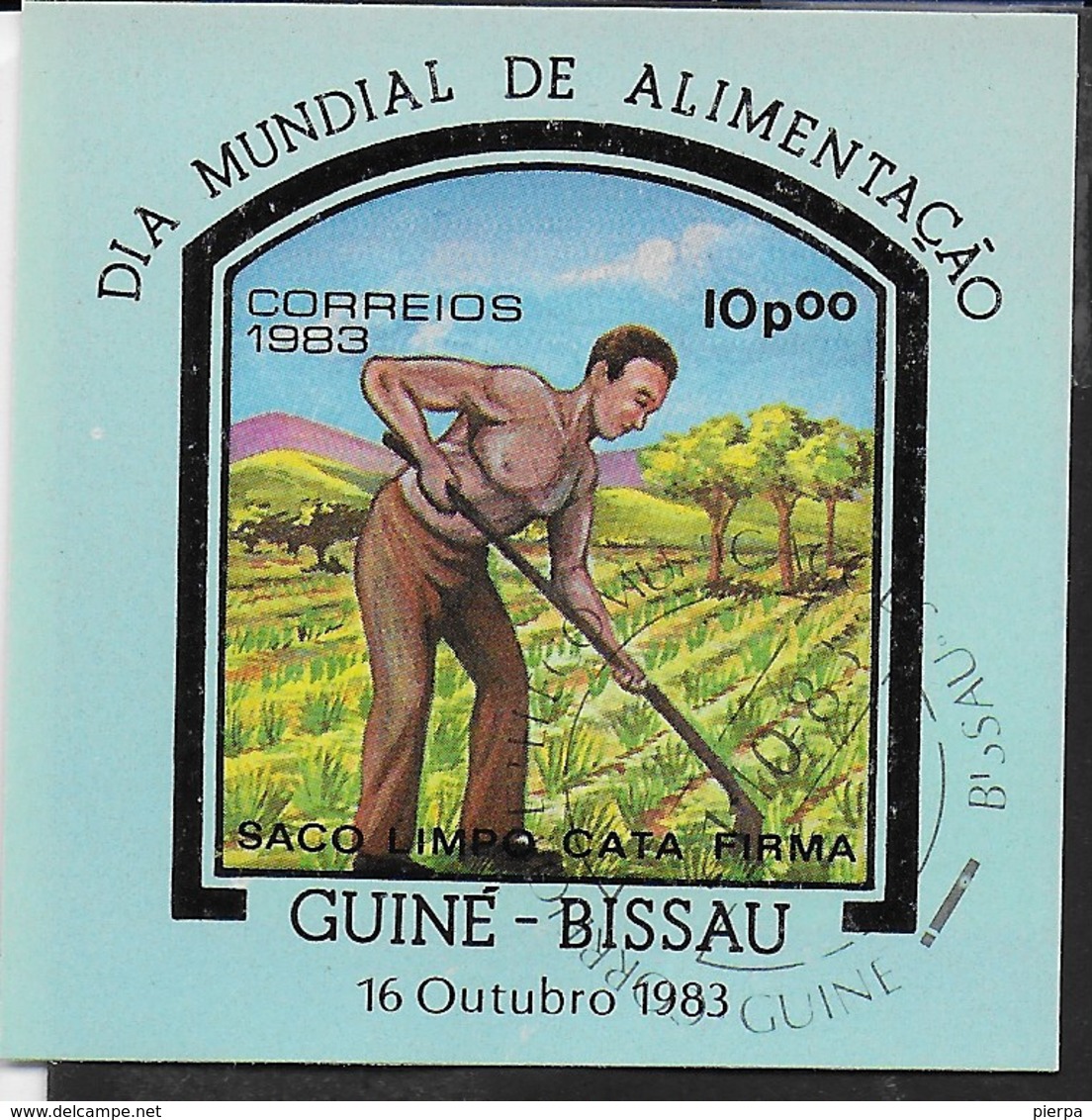 GUINEA BISSAU - GIORNATA DELL'ALIMENTAZIONE 1983 - FOGLIETTO USATO ( YVERT BL 45 - MICHEL BL 256) - Protezione Dell'Ambiente & Clima