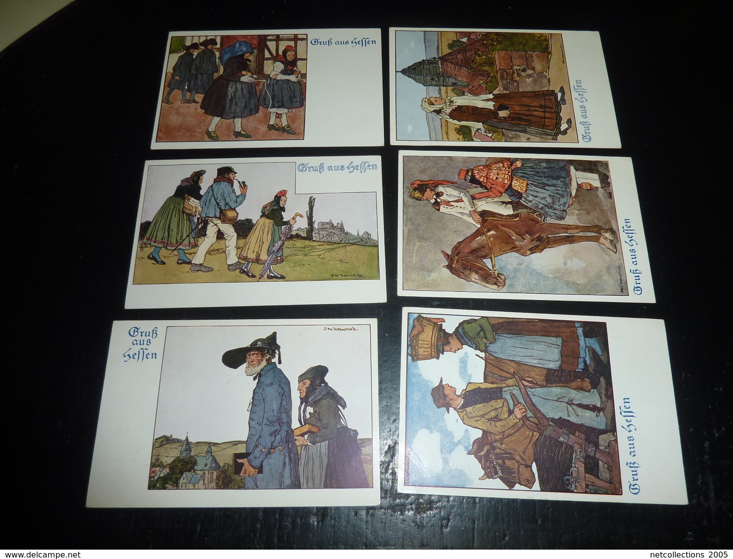 UBBELOHDE ILLUSTRATEUR ET PEINTRE ALLEMAND - SCENE TYPE ENSEMBLE DE 6 CARTES POSTALE EN TRES BON ETAT - THEMATIQUE (AE) - Ubbelohde, Otto