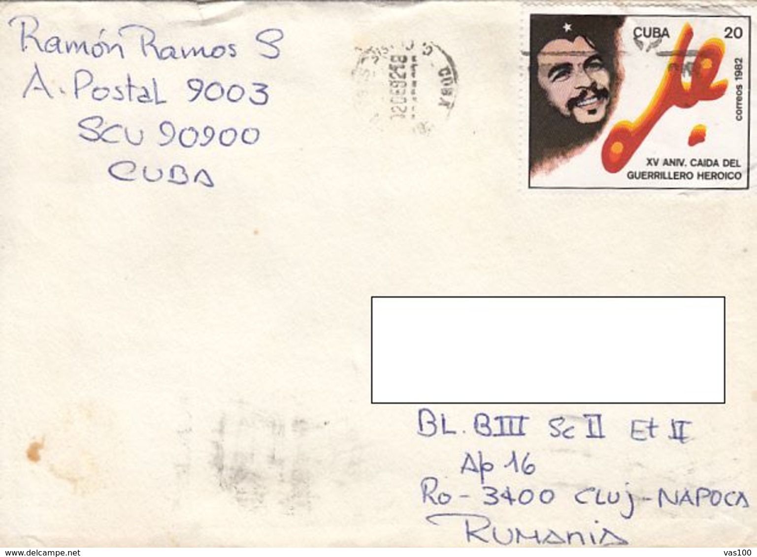 CHE GUEVARA, STAMPS ON COVER, 1992, CUBA - Briefe U. Dokumente