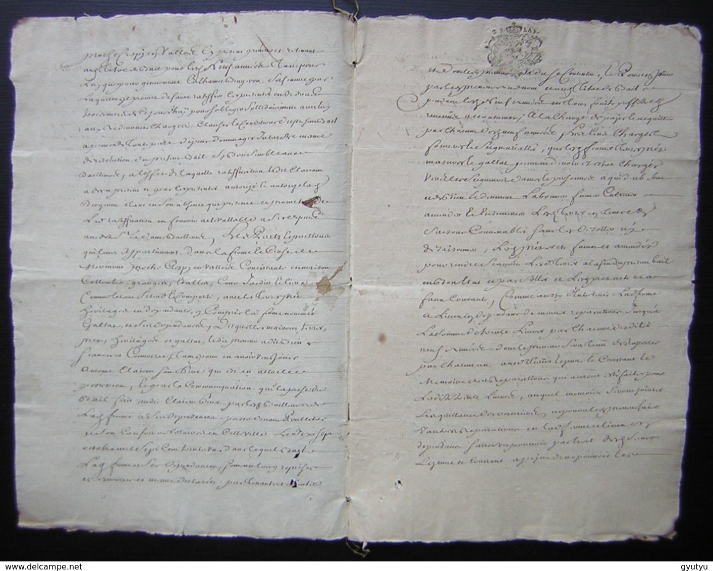 1741  Bail Pour Antoine Augustin Thomas à Pierre Clairain Ferme De Mermont (Crépy Oise), 8 Pages - Manuscripts