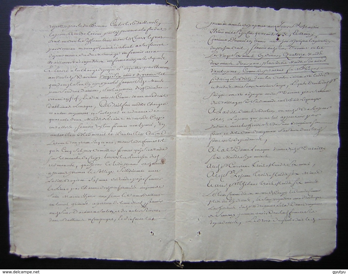 1741  Bail Pour Antoine Augustin Thomas à Pierre Clairain Ferme De Mermont (Crépy Oise), 8 Pages - Manuscripts