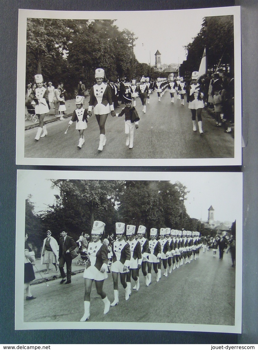 Majorettes De Nemours Le 01 Octobre 1967 2 Photos - Lieux