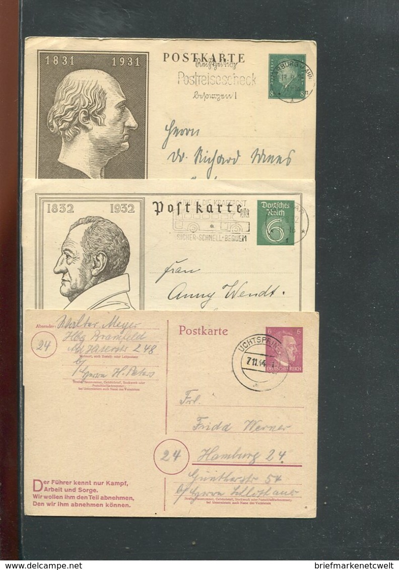 Deutschland / Int. Posten Mit Rd. 120 Ganzsachen O (19575-350) - Lots & Kiloware (max. 999 Stück)