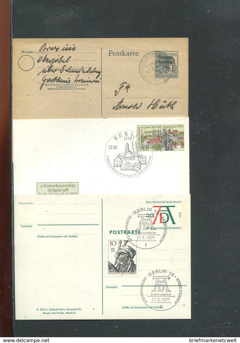 Deutschland / Int. Posten Mit Rd. 120 Ganzsachen O (19575-350) - Lots & Kiloware (max. 999 Stück)