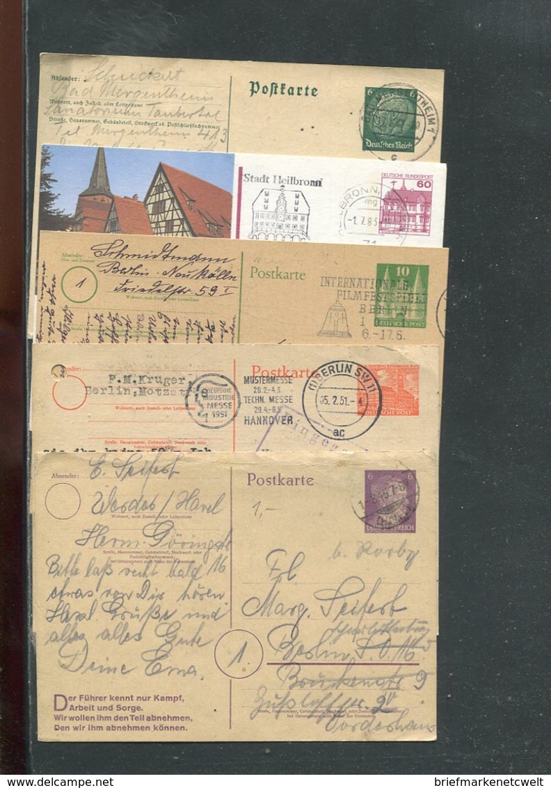 Deutschland / int. Posten mit rd. 120 Ganzsachen o (19575-350)