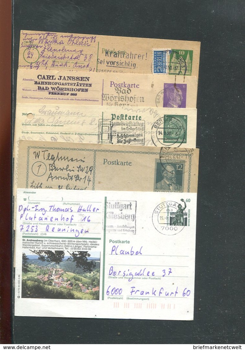 Deutschland / int. Posten mit rd. 120 Ganzsachen o (19575-350)