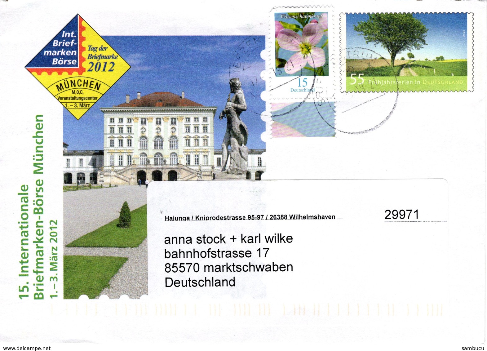 Brief Von Briefzentrum 26 Auf Vordruckkuvert 55 Cent Frühjahrserien In Deutschland + 15 Cent Blumen 2019 - Briefe U. Dokumente