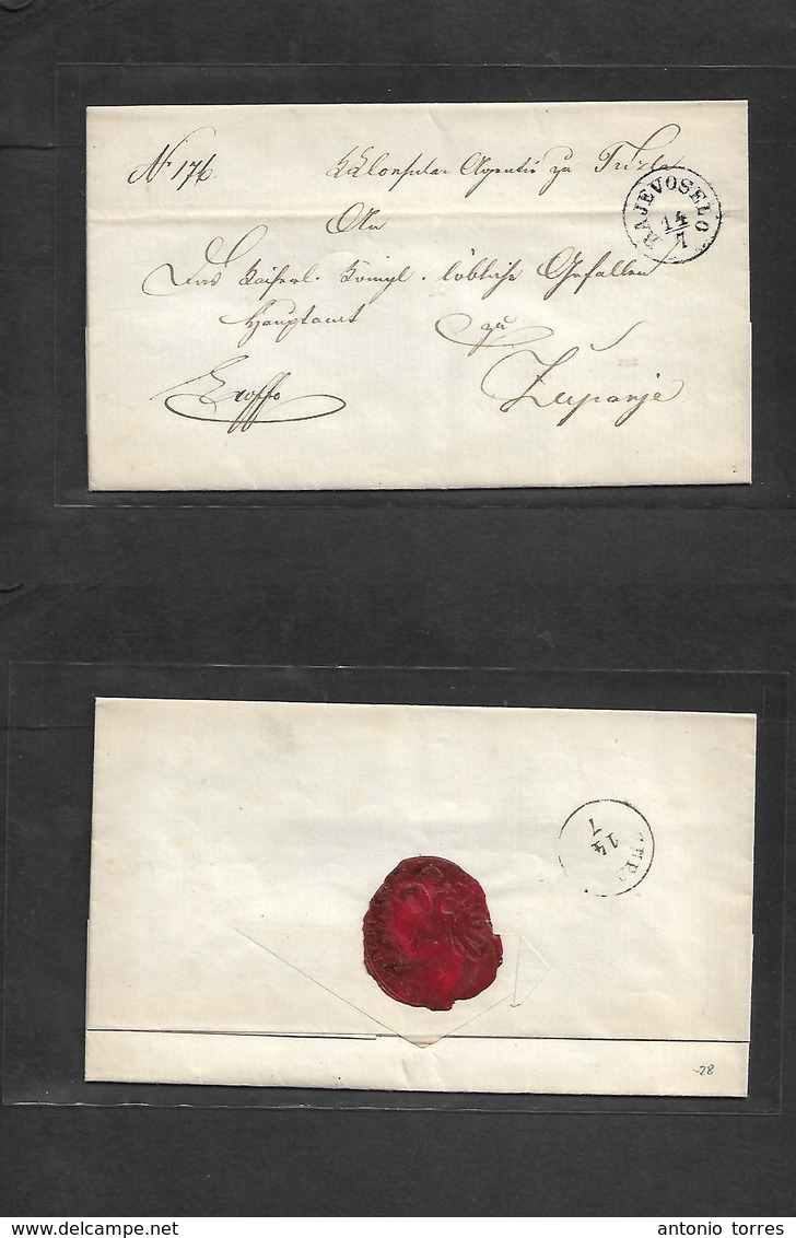 Austria. 1863 (14 July) Croatia (next To Bosnia Frontier) Rajeroselo - Zupanje (14 July) Complete EL Official Mail Vds.  - Otros & Sin Clasificación