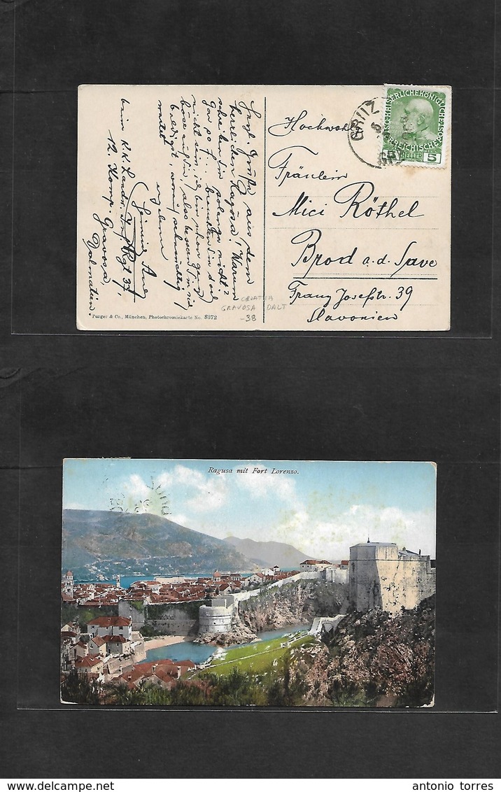 Austria. C. 1910 (5 Aug) CROATIA, Gravosa, Dalmatia - Brod, Slovenia. Fkd View Card. Adriatic Sea. - Autres & Non Classés