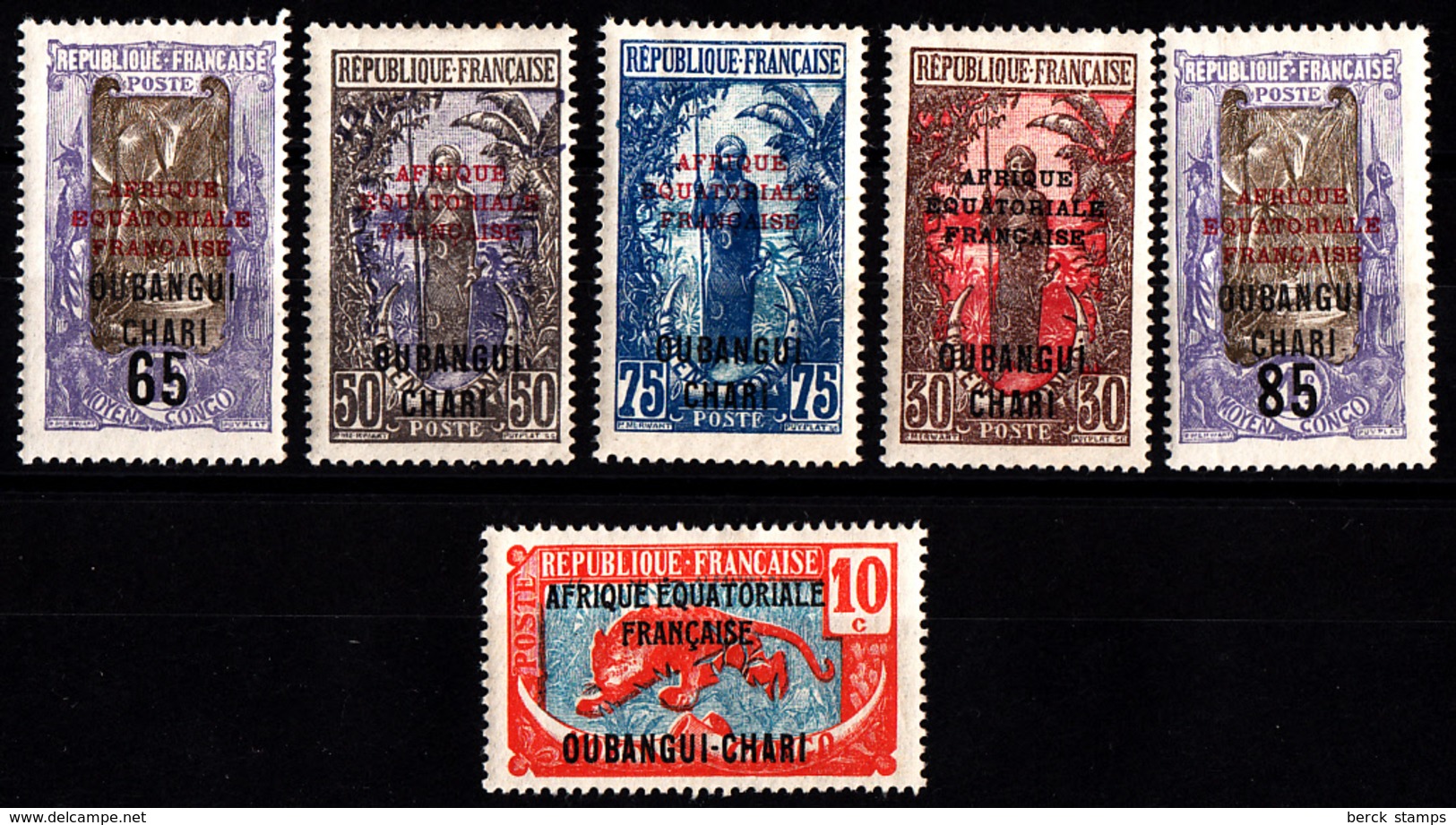 OUBANGUI-CHARI - N° 63/68* - - Unused Stamps