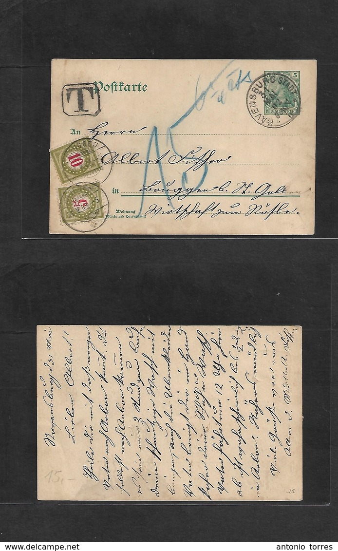 Germany - Stationery. 1902 (31 May) Ravensburg - Switzerland, Bruggen (31 May) 5 Pf Green Stat Card + Arrival Swiss Post - Other & Unclassified