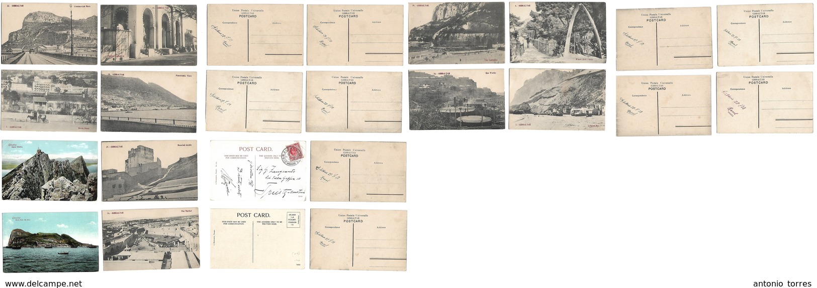 Gibraltar. C. 1905-10s. Postcard Ppc Selection Of 12. Most Fine. Incl Some Collecting Group, One Circulated. - Gibraltar