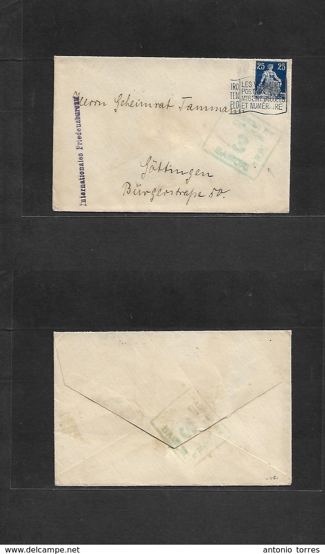 Bc - Samoa. C. 1916-7. German Samoa - Australia. POW Fkd At Switzerland Envelope, Depart Censored Blue "3/Samoa/GRI" Spe - Autres & Non Classés