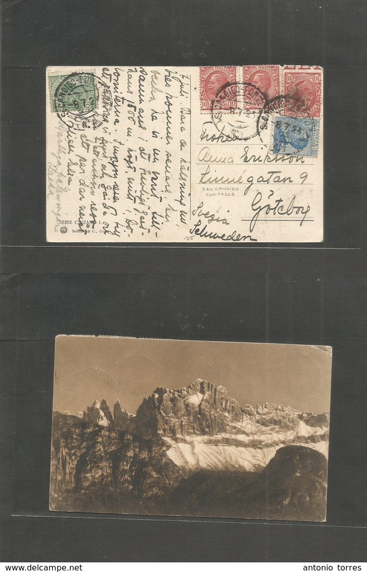 Italy - Xx. 1924 (7-8 July) S. Candido Fort - Sweden, Gotheborg. Multifkd Card Incl Margin Border Print. - Unclassified