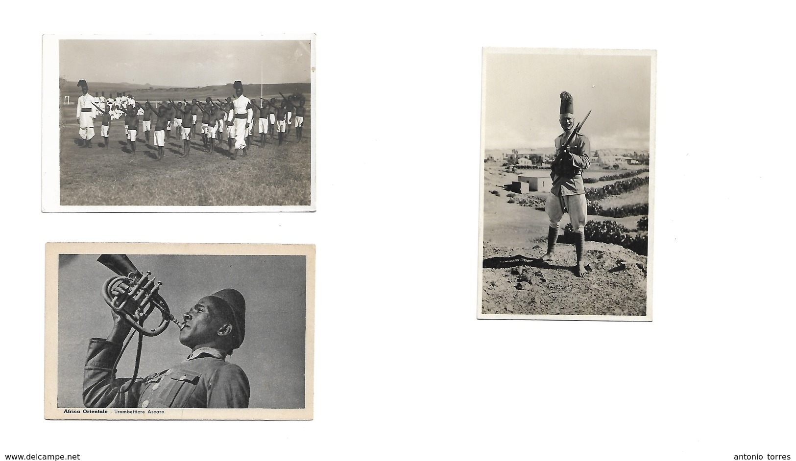 Italian Colonies. C. 1920s. ERITREA. 3 Military Uncirculated Photo Ppcs. Fine Trio. - Ohne Zuordnung