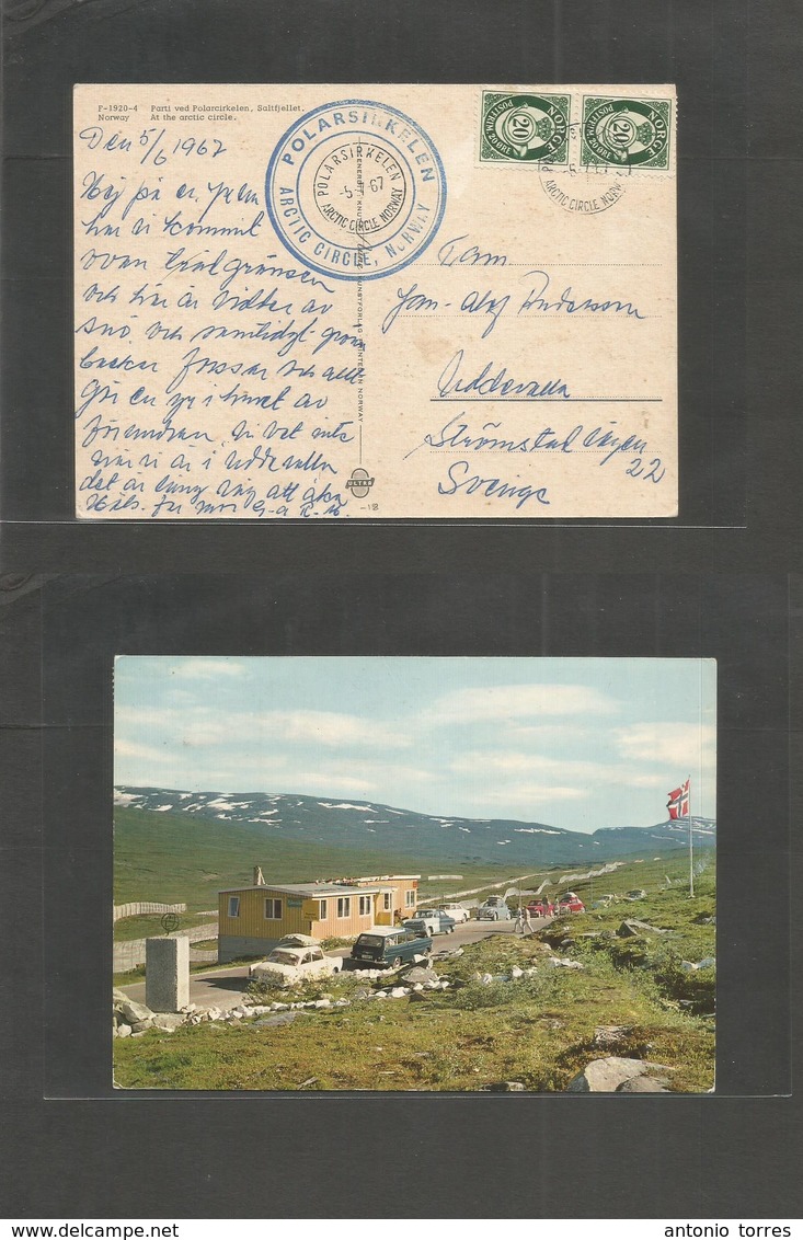 Norway. 1967 (5 Dec) Artic Circle - Seden, Udesvalla. Fkd Vie Ppc + Special Post Cachet. VF. - Other & Unclassified