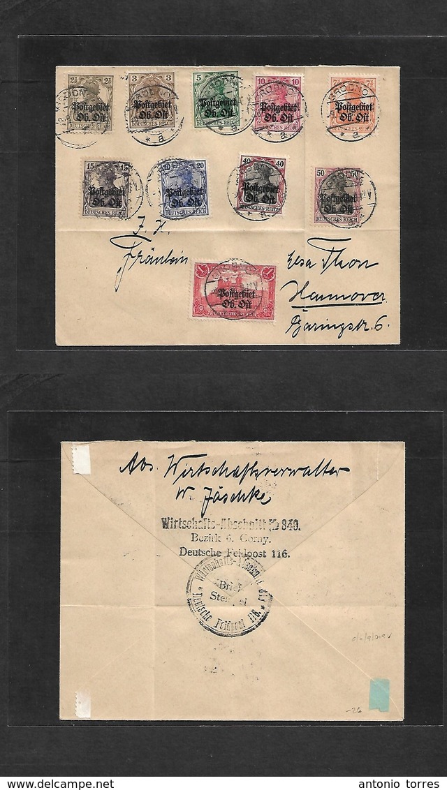 Poland. 1918 (9 May) German WWI Occup. Grodno - Germany, Hannover, Ovptd Multifkd Usage. Fine. - Autres & Non Classés