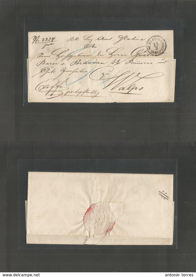 Slovenia. 1858 (15 Aug) Slatina - Walpo. EL Official Mail With Text. Registered. Fine. Austrian PO. - Slovénie