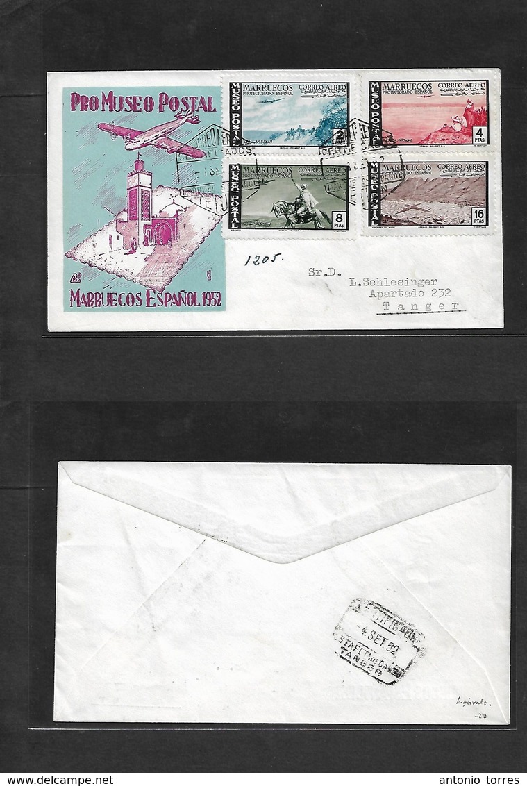 Marruecos. 1952 (1 Sept) Tetuan - Tanger (4 Sept) Con Llegada Serie Cta Incl 16 Pts. Pro-museo Postal. - Maroc (1956-...)
