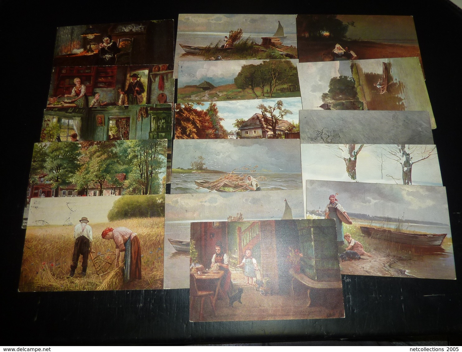 ENSEMBLE DE 16 CARTES DESSINEES; SERIE " OILETTE, Collection - SERIE VUE DE VIE A LA CAMPAGNE - THEMATIQUE (AE) - 5 - 99 Cartoline