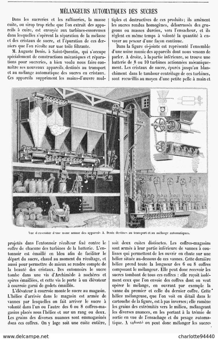 MELANGEURS AUTOMATIQUES DES SUCRES  1901 - Other & Unclassified