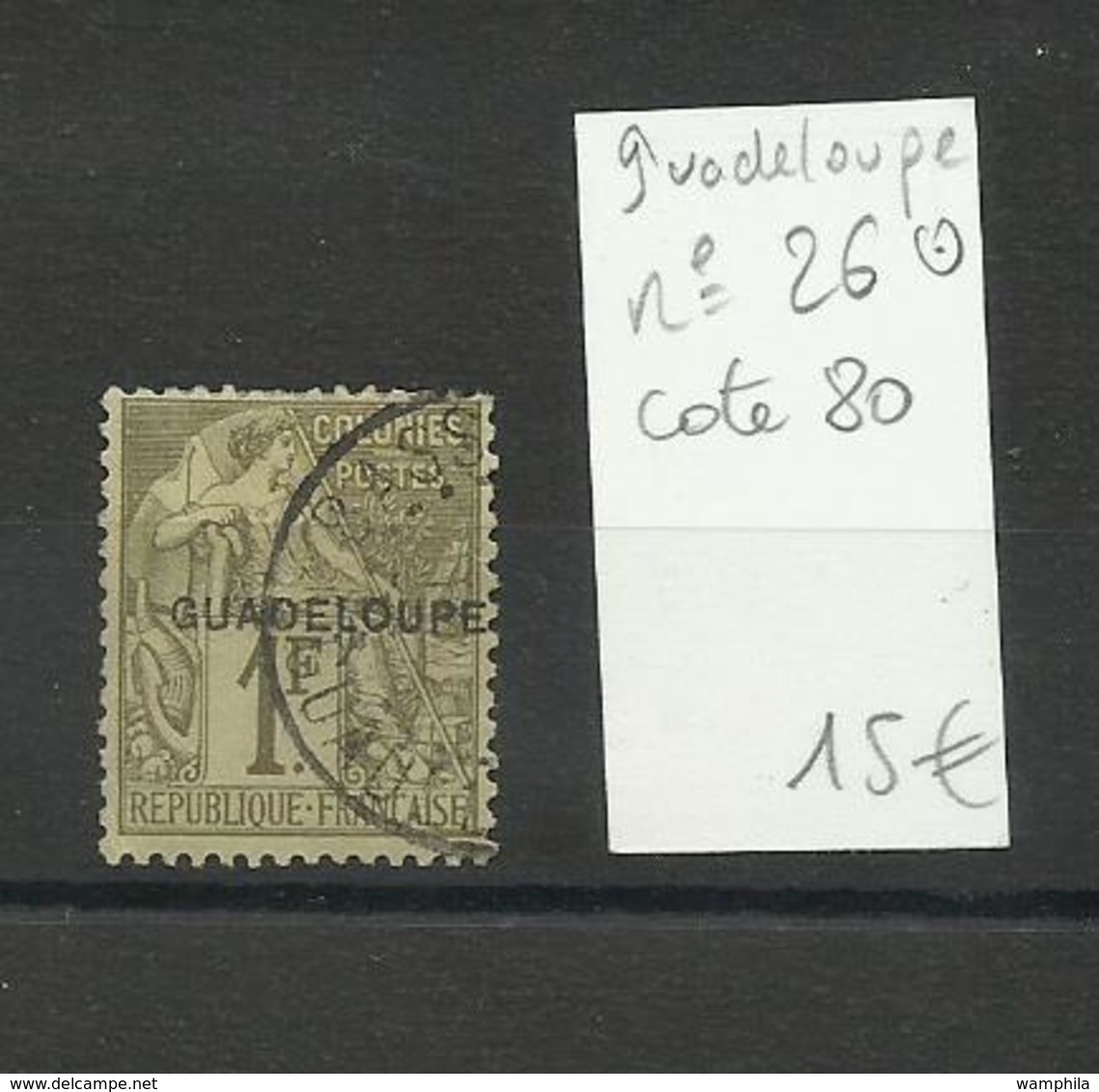 Guadeloupe, N° 26 Oblitéré, Cote YT 80€ - Usados