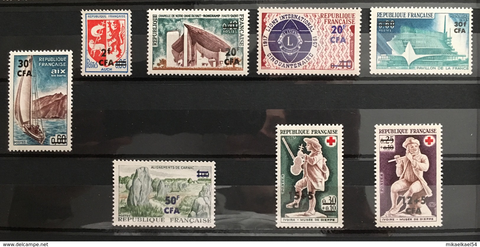 REUNION Année Complète 1967 - YT N° 372 à 379 - 8 Timbres Neufs Sans Charnière ** MNH - Unused Stamps