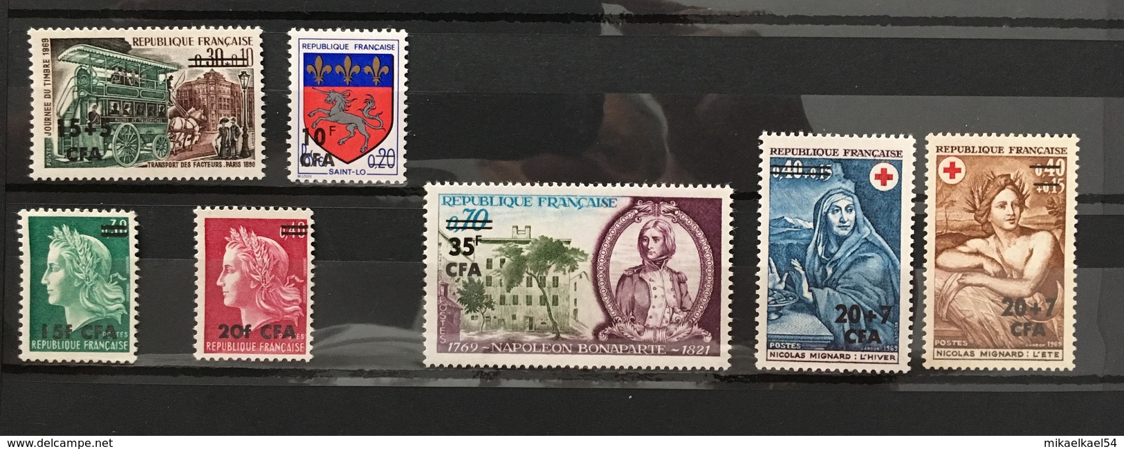 REUNION Année Complète 1969 - YT N° 383 à 389 - 7 Timbres Neufs Sans Charnière ** MNH - Nuovi