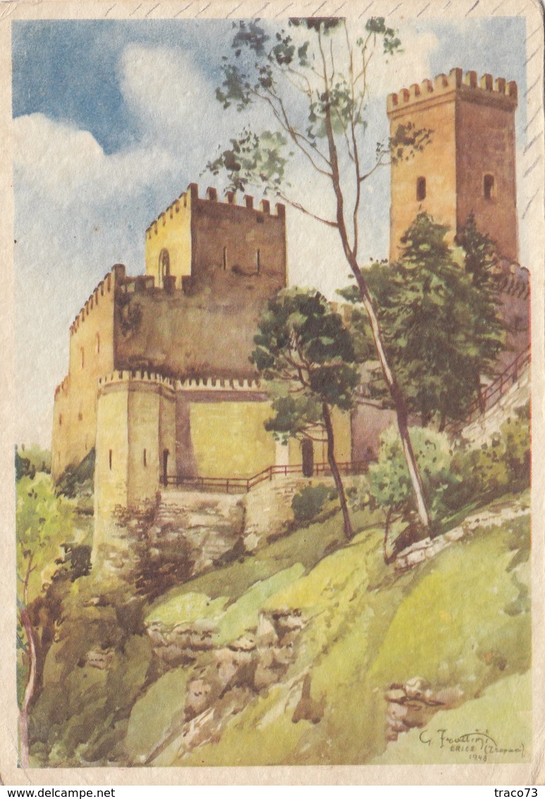 ERICE /   Le Torri Medioevale _ Illustratote G. FRATTINI - Trapani