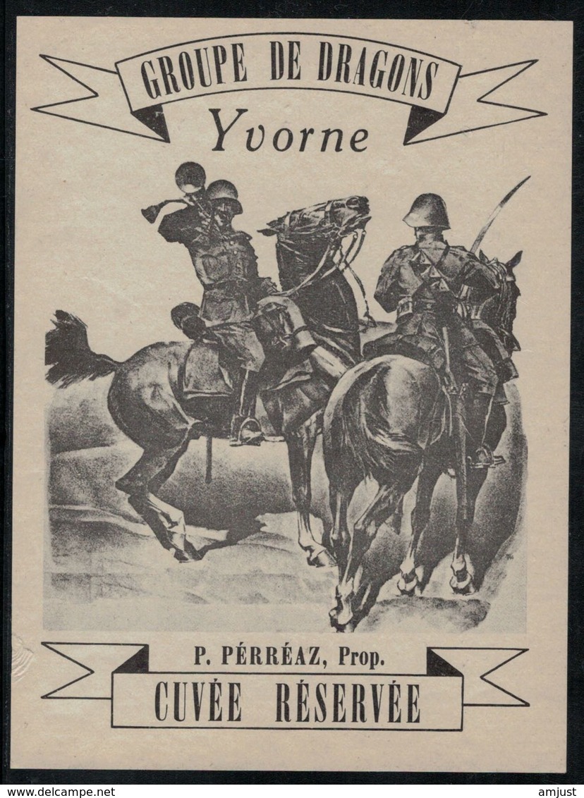 Etiquette De Vin // Yvorne, Cuvée Réservée Groupe De Dragons - Pferde
