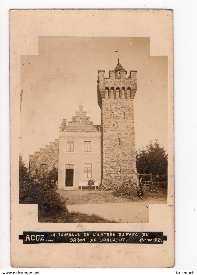 ACOZ  - La Tourelle De L'entrée Du Parc Du Baron De DORLODOT - Carte-photo - 15-10-22 - Gerpinnes