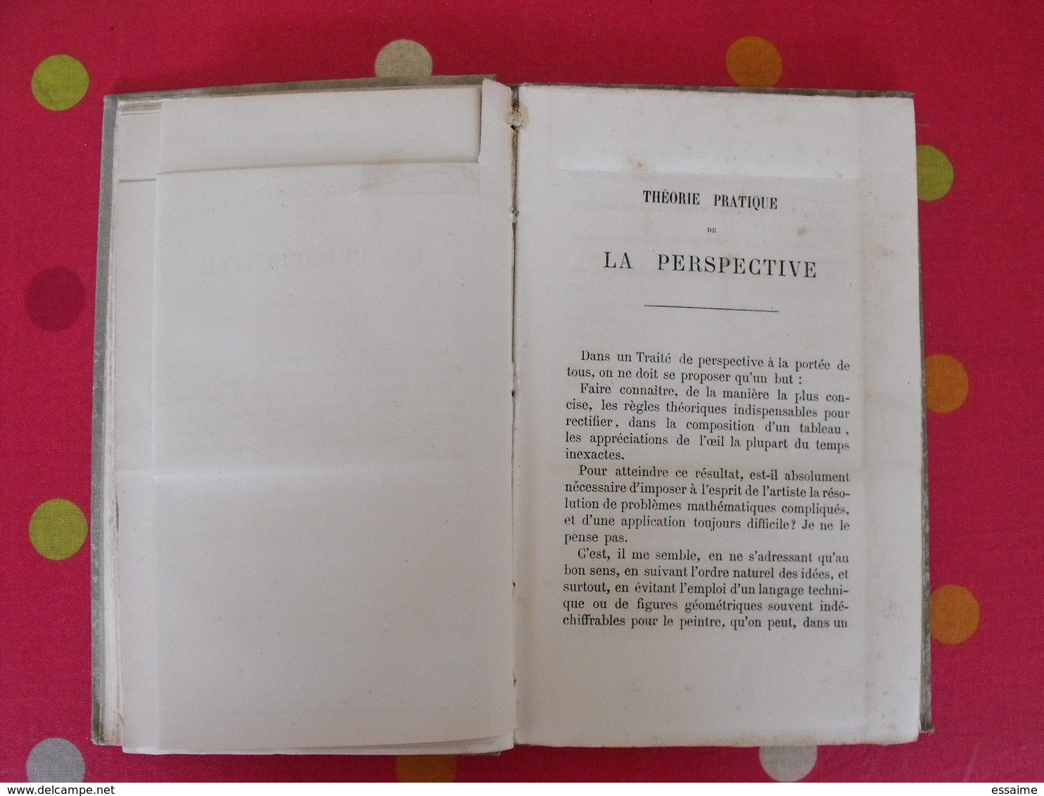Théorie De La Perspective. Pellegrin. Hetzel 1870.bibliothèque Des Professions Industrielles Et Agricoles. Dépliant - 1801-1900