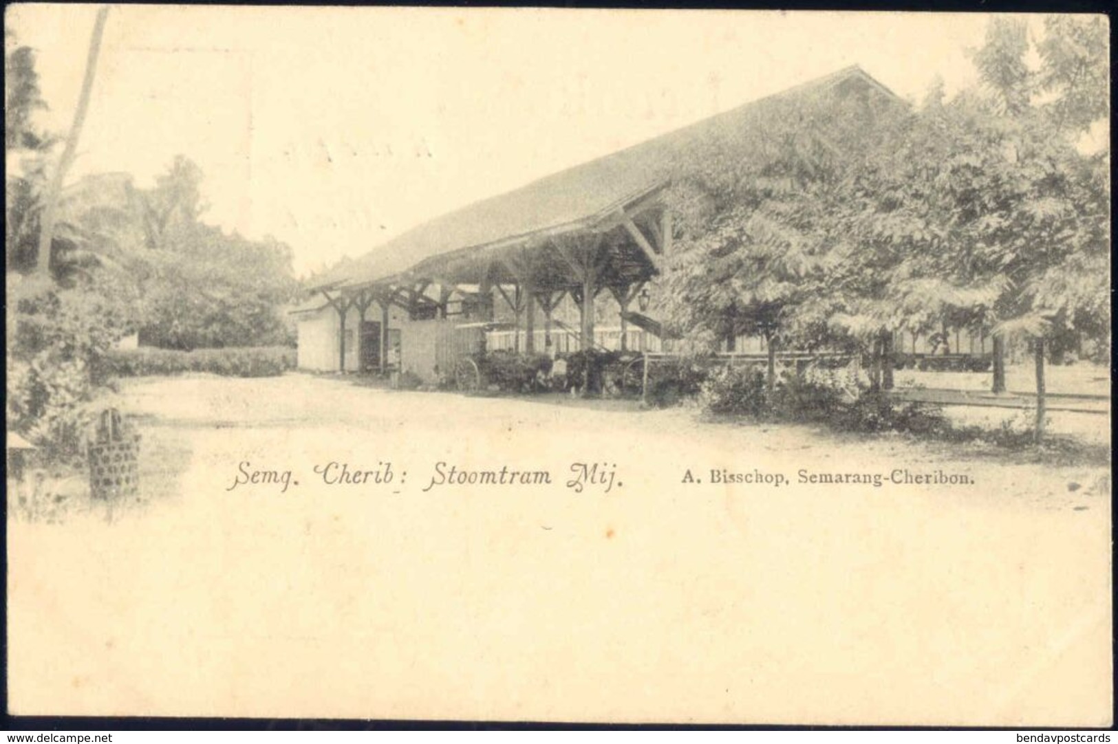 Indonesia, JAVA SEMARANG, Semarang-Cheribon Steam Tram Company (1899) Postcard - Indonesië