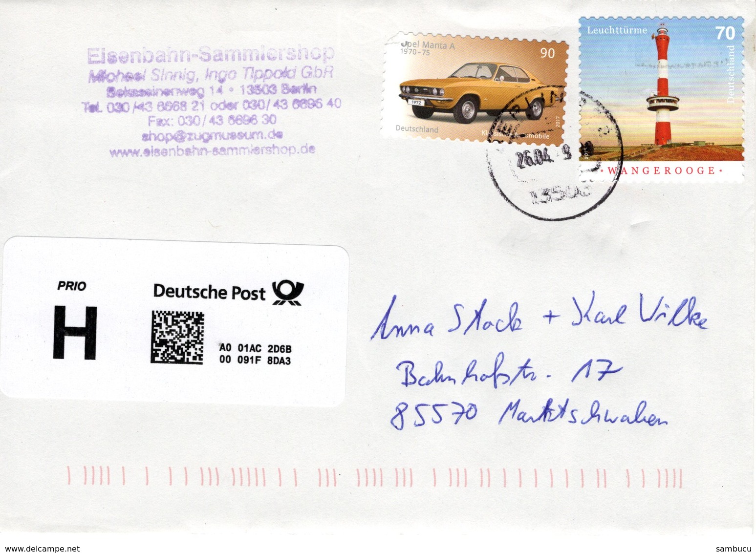 Brief Von 13503 Berlin Mit 160 Cent Mischfrankatur 2019 - Briefe U. Dokumente