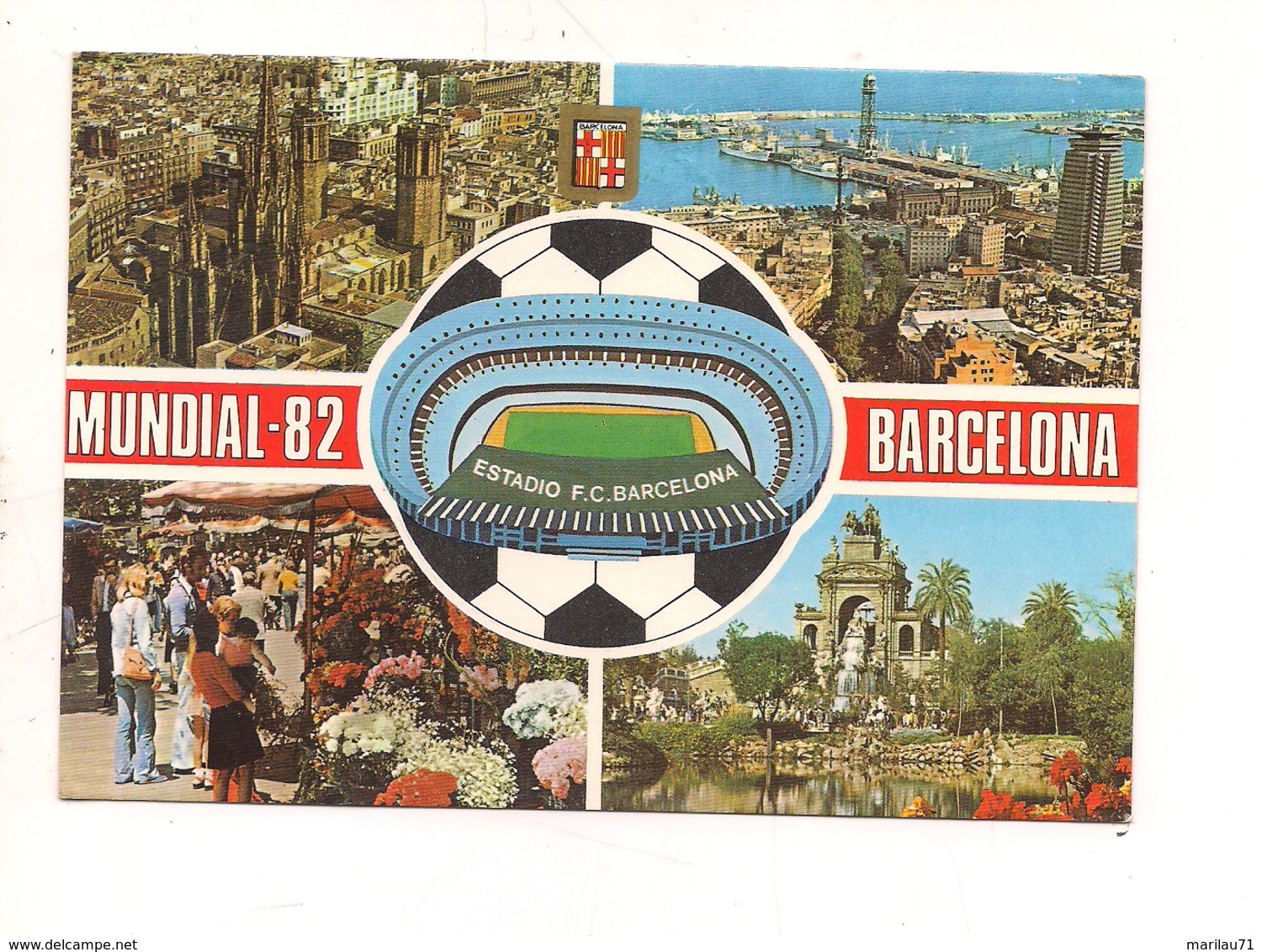 M8977 SPAGNA BARCELLONA MONDIALI CALCIO 1982 STADIO VIAGGIATA - Barcelona