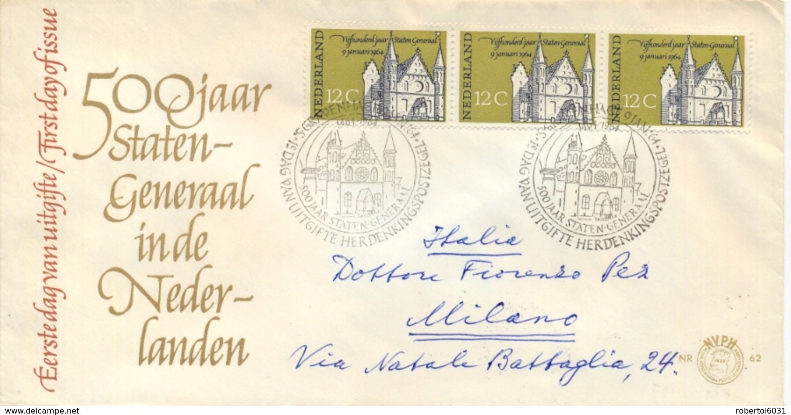 Netherlands 1964 FDC 500th Anniversary Of The States General - Altri & Non Classificati