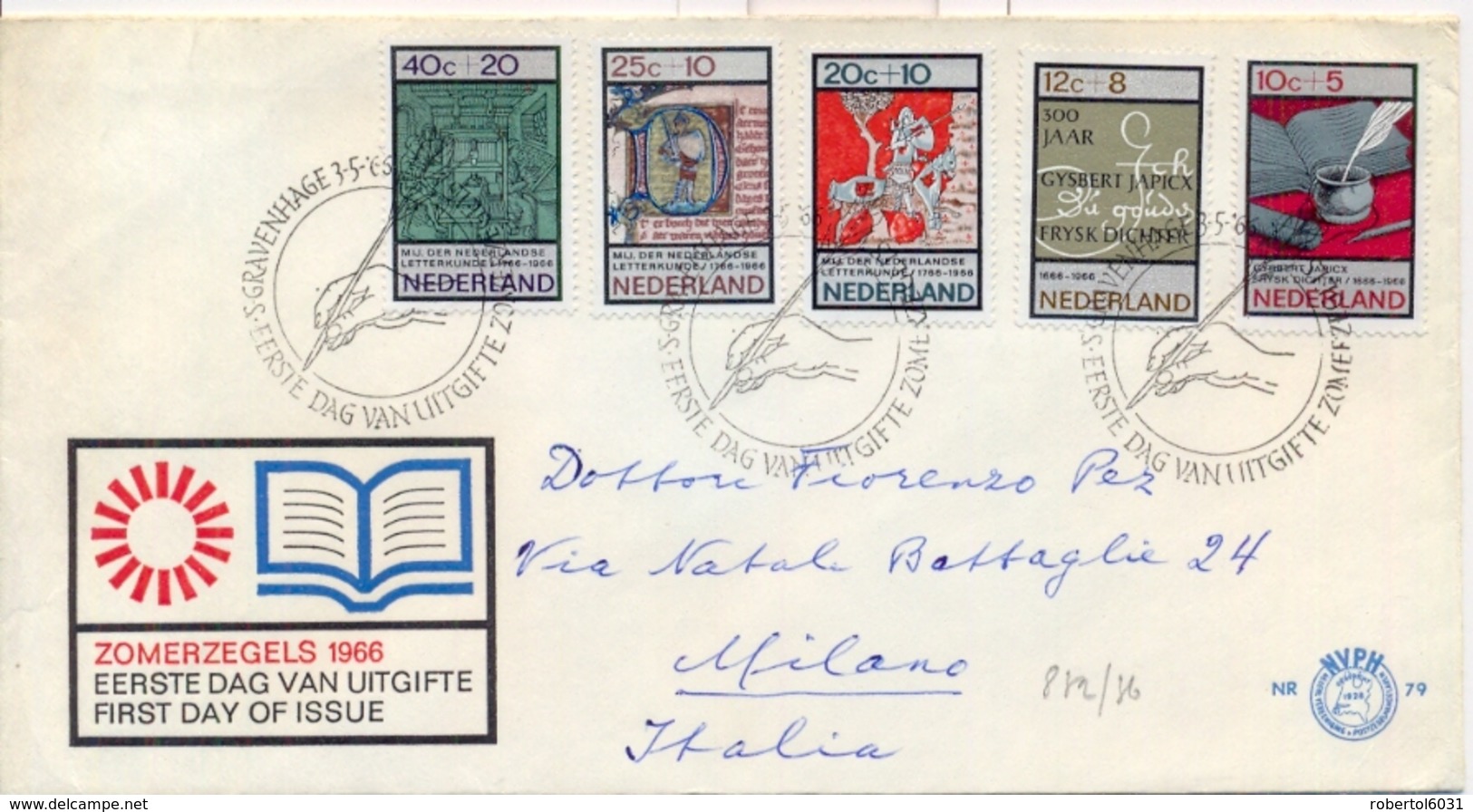 Netherlands 1966 FDC Child Care Literature - Altri & Non Classificati