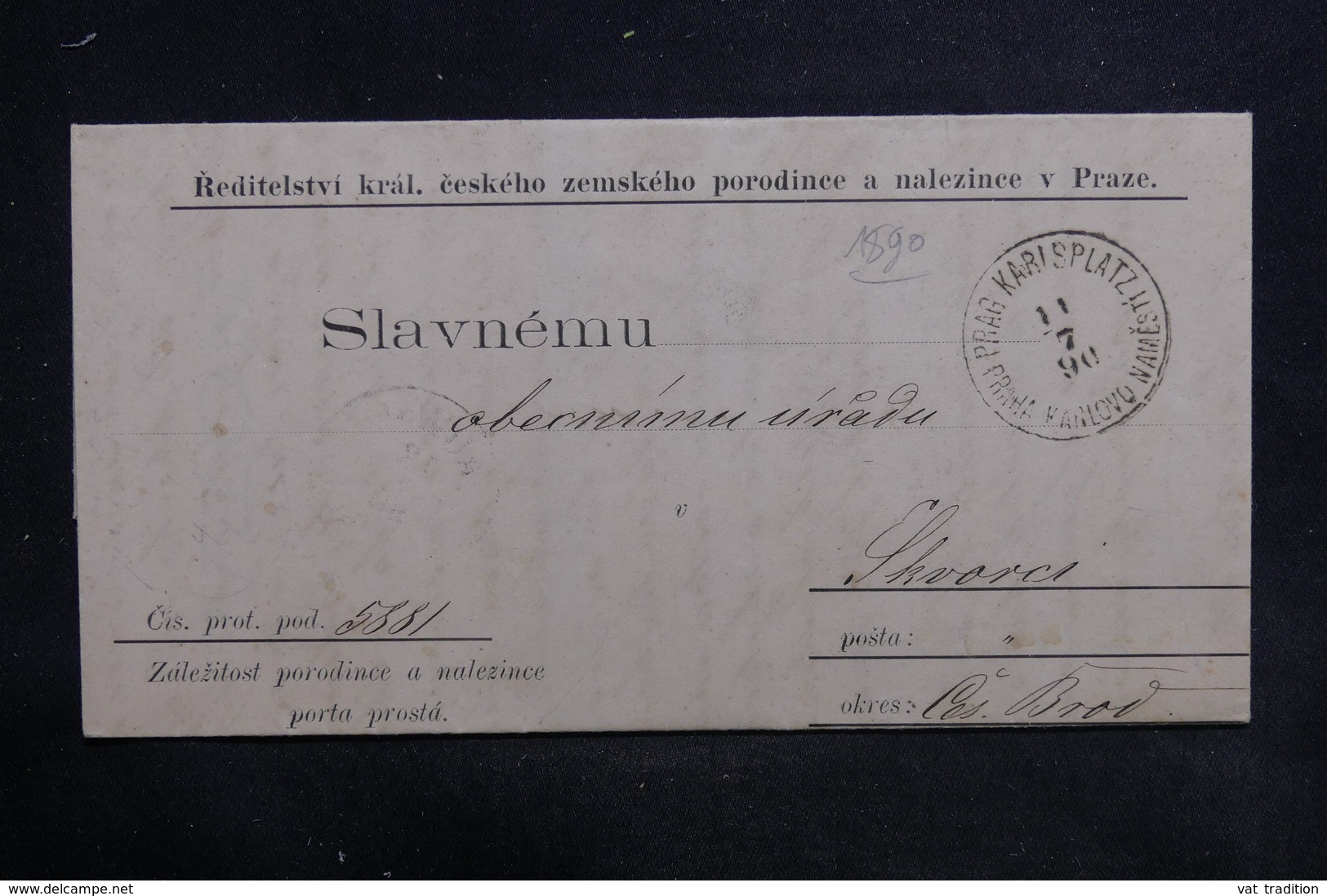 TCHÉCOSLOVAQUIE - Lettre De Prague En 1890 , à Voir - L 36272 - ...-1918 Préphilatélie