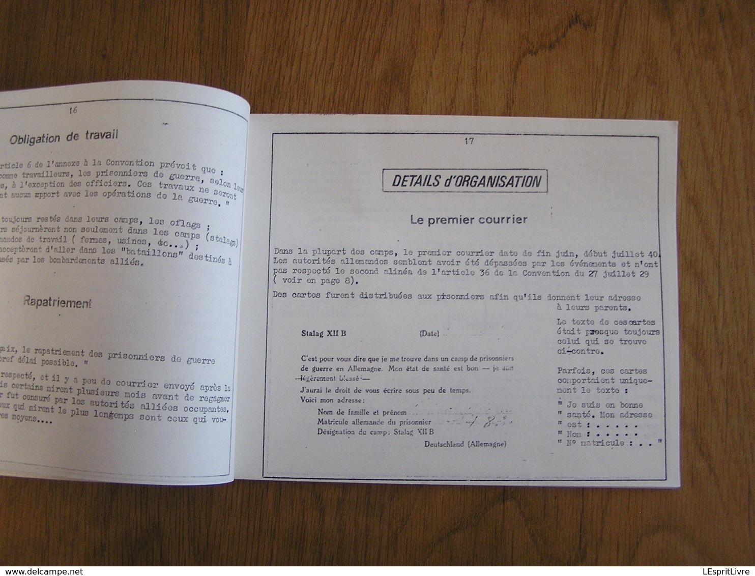 LE COURRIER DES PRISONNIERS DE GUERRE BELGES EN 40 45 J Oth Marcophilie Philatélie Cachets de Censure Camps Stalag Oflag